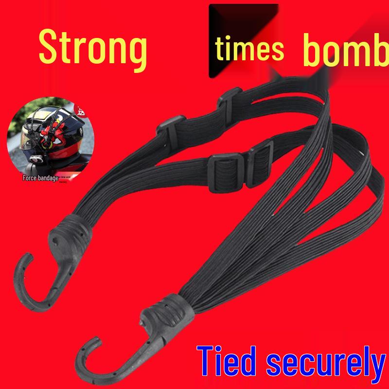 60x90cm Elastic Bungee Cord for Motorcycle Luggage & Helmet Secure Tie-down Strap