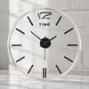 Battery Operated Wall Clock Sticker Frameless Wall Clock Decor DIY Clock Kit  Office Decoration