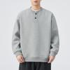 HaoZhi Men's Henley Collar Long Sleeve Hoodie, Casual Autumn/Winter Jacket