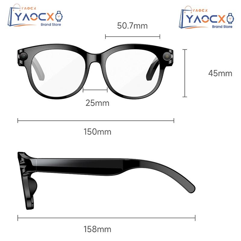 2026 Inteligentne Okulary AI dla Mężczyzn Kobiet Kamera HD 200W Wideo 1080P Asystent Głosowy AI Tłumaczenie Odtwarzanie Muzyki Latarka LED