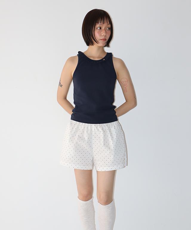 RONRON Frill Neck Sleeveless Navy