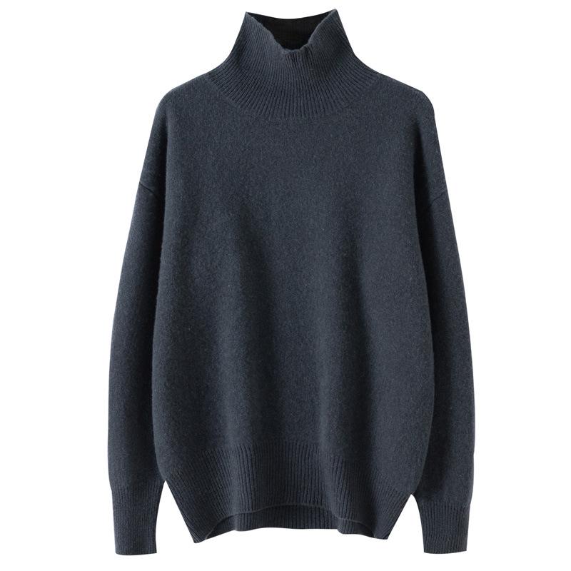 Autumn Street Style: Versatile Japanese Wool Knit Long Sleeve Top