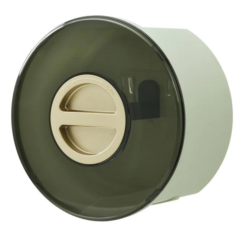

Wall mounted tissue holder circular face towel tissue storage box super large capacity paper drawer roll paper box toilet paper