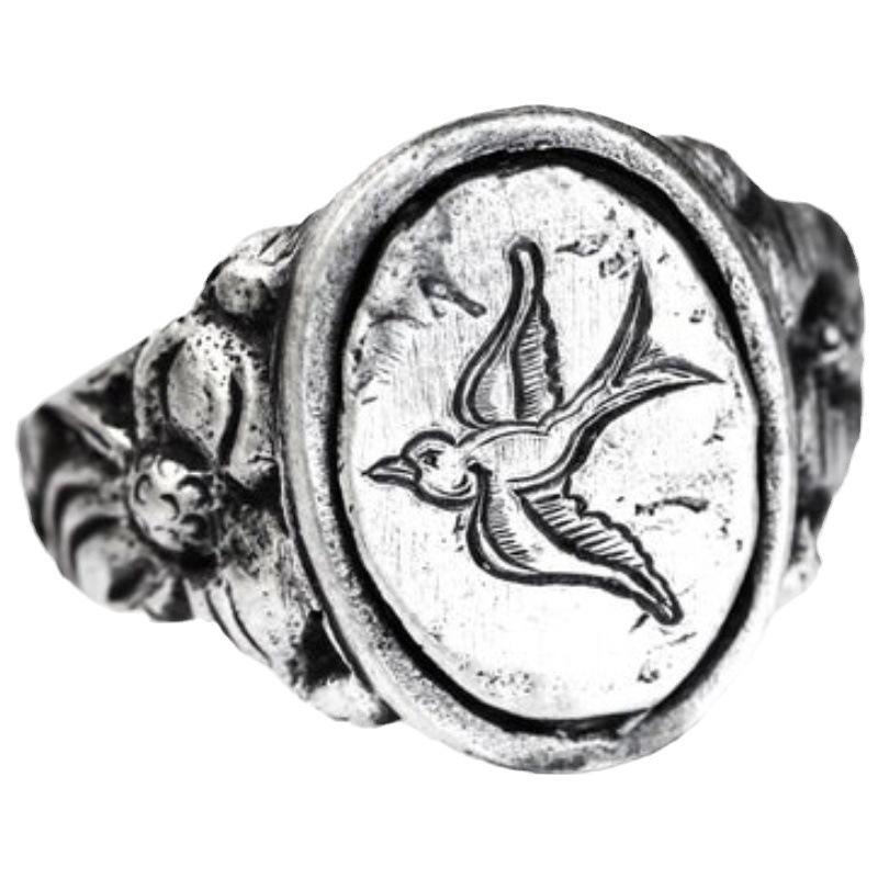 

New Retro Baroque Style Pattern Ring Making Ring Trend Ring one size(US size 6-13) срібний