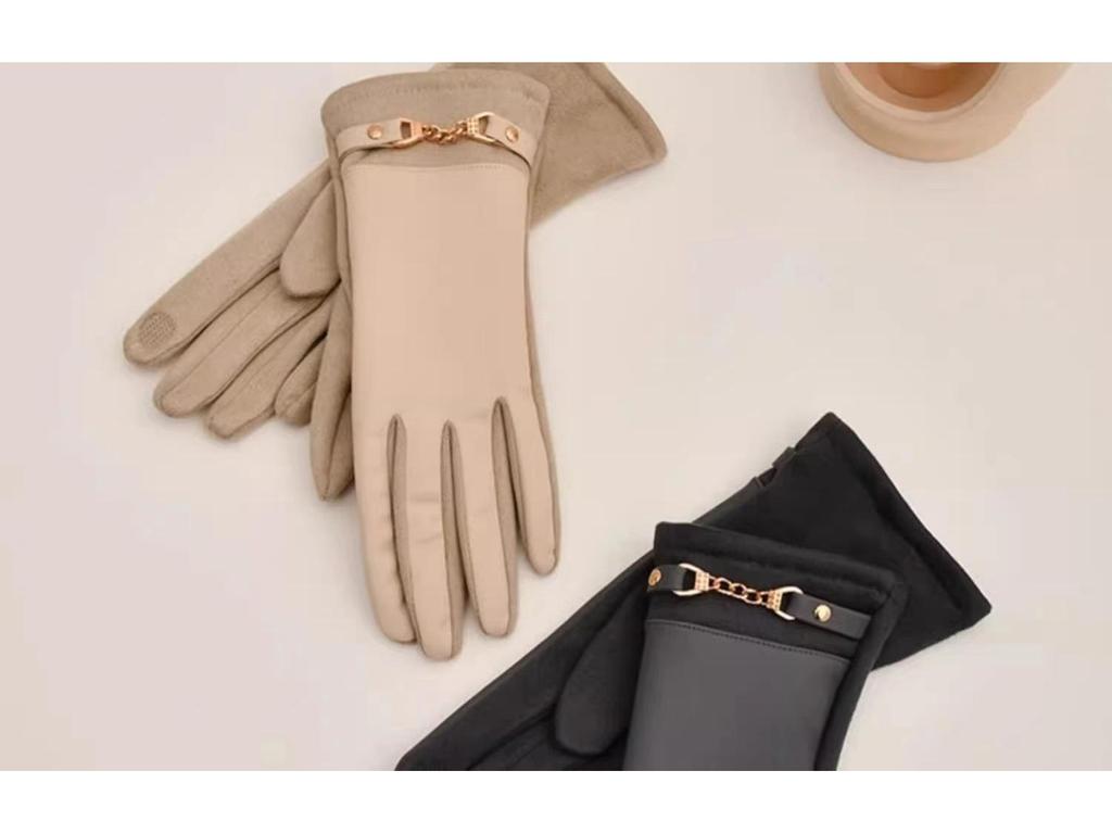 Damen Winterhandschuhe mit Fleecefutter: Warm, Winddicht, Touchscreen-Kompatibel, Proteinleder