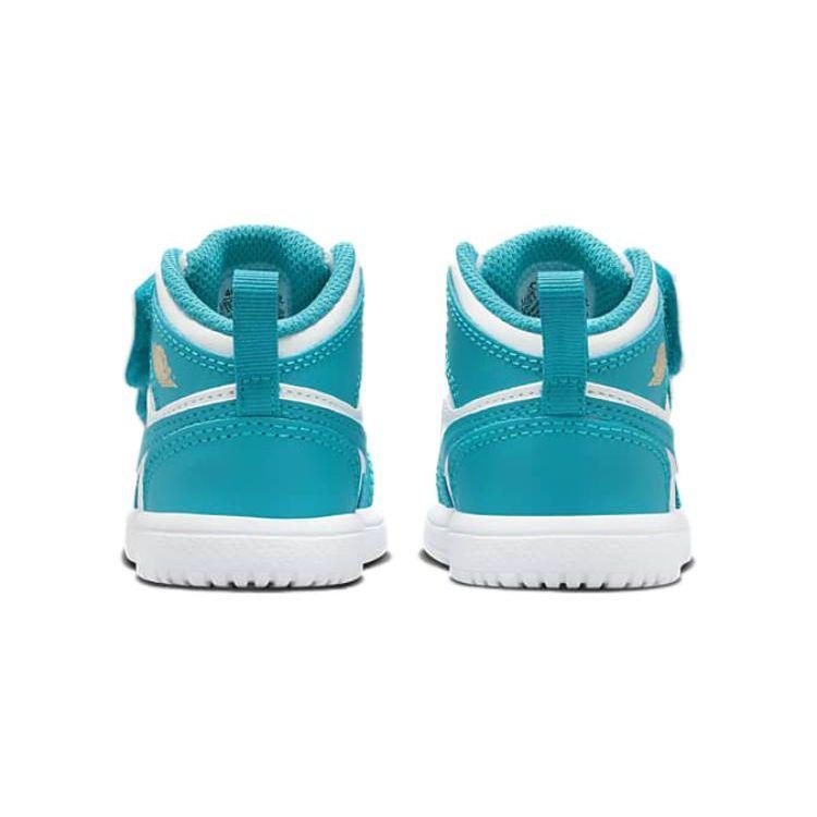 Jordan 1 Mid Alt Aquatone (TD) Baby Sneakers Celestial-Gold-White AR6352-400