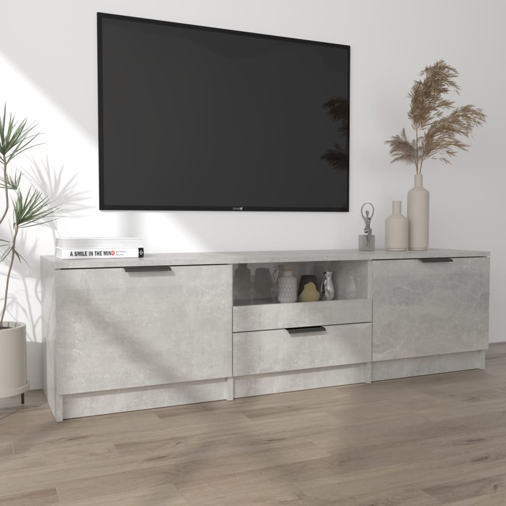 TV Stand Concrete Grey 140 x 35 x 40 cm Particleboard