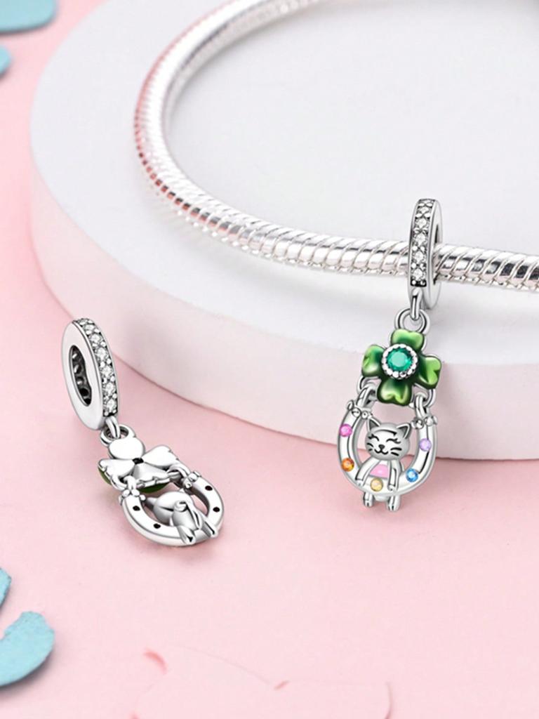 Charms Plata Cute Elephant Bear Beads Copper Plated Fit Copperoriginal Bracelet For Jewelry Making Diy Charm