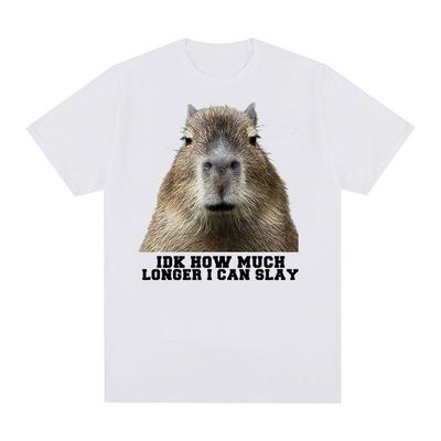 Nevím, jak dlouho můžu zabít kapybaru Funny meme trička Muži Retro móda Vysoce kvalitní oversized bavlněné trička Topy Unisex