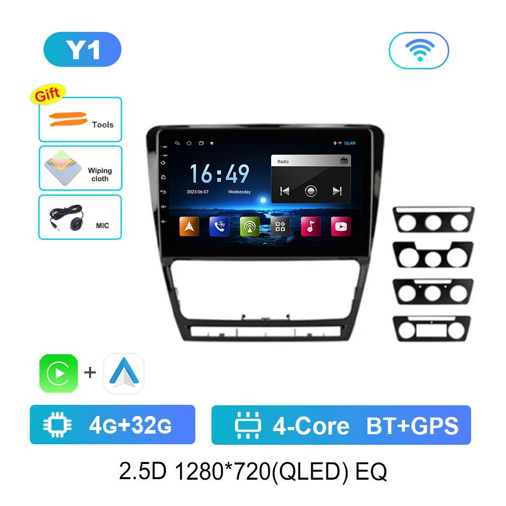 Car Radio Multimedia Player Android System for Volkswagen Skoda Octavia 2 A5 2007 - 2014 Split Screen GPS Navi WiFi Head Unit BT