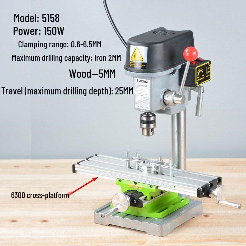 Portable Precision Mini Drill Machine with All-Copper Motor and Drill Bits