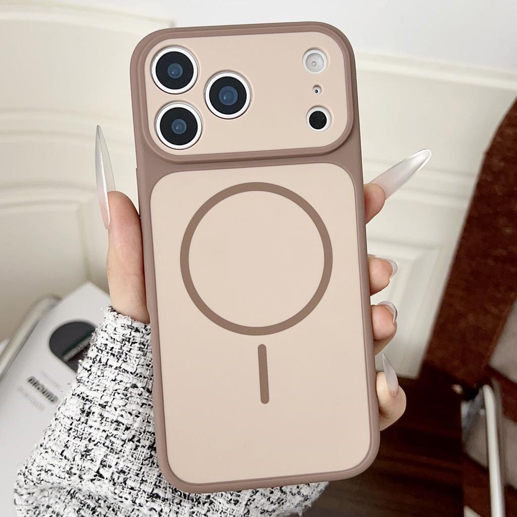 For iPhone 17 Pro Max Case Compatible with MagSafe Dual Color Skin Touch TPU PC Shockproof Phone Cover