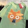 The Sun Orange Cat Fun Japanese Style Male Cotton O-Neck T-Shirt Summer Loose Oversize Clothes High Quality Brand Short Sleeve