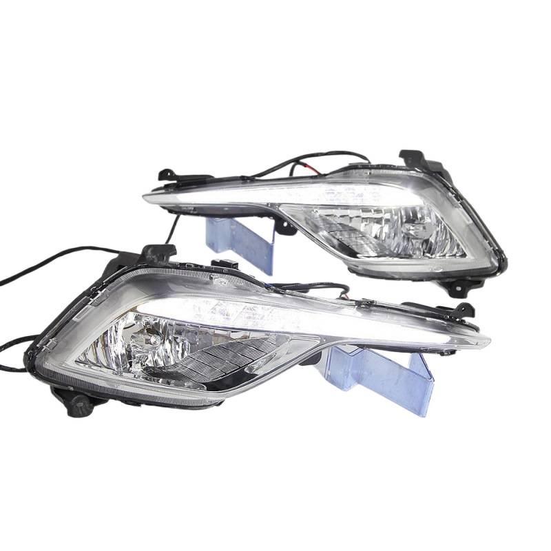 Compatible Sonata 8th Gen LED Daytime Running & Fog Lights Assembly for 2013/14/15 Models.