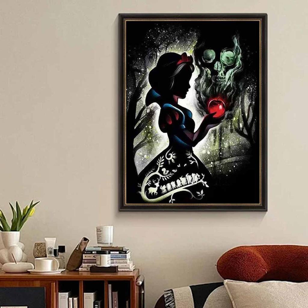 DIY Diamond Painting The Princess and The Poisonous Apple Cross Stitch Kit Mosaic Art Diamond Painting Full Circle Diamond Home Decoration