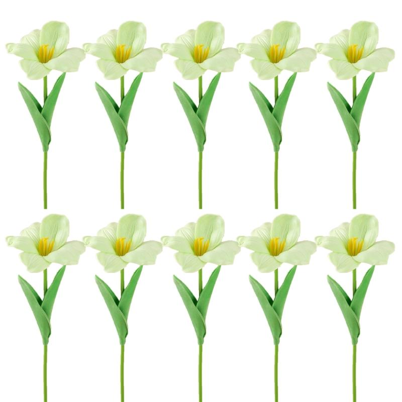 10Pcs Artificial Flower Bouquets Simulation Flowers Bouquets Arrangement for Wedding Party Home Garden Decoration