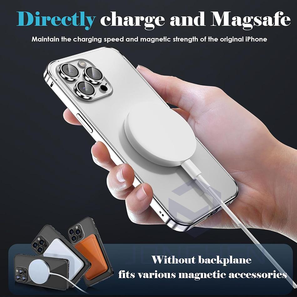 Light Alloy Bumper Case For For Iphone 12 13 14 Plus 1 16 17 Pro Max Thin Aluminum Metal Frame Protective Back Acccessories