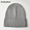 Simple Solid Color Hat Men's Winter Pullover Knitted Hat Autumn and Winter Warm Ear Protection Hat