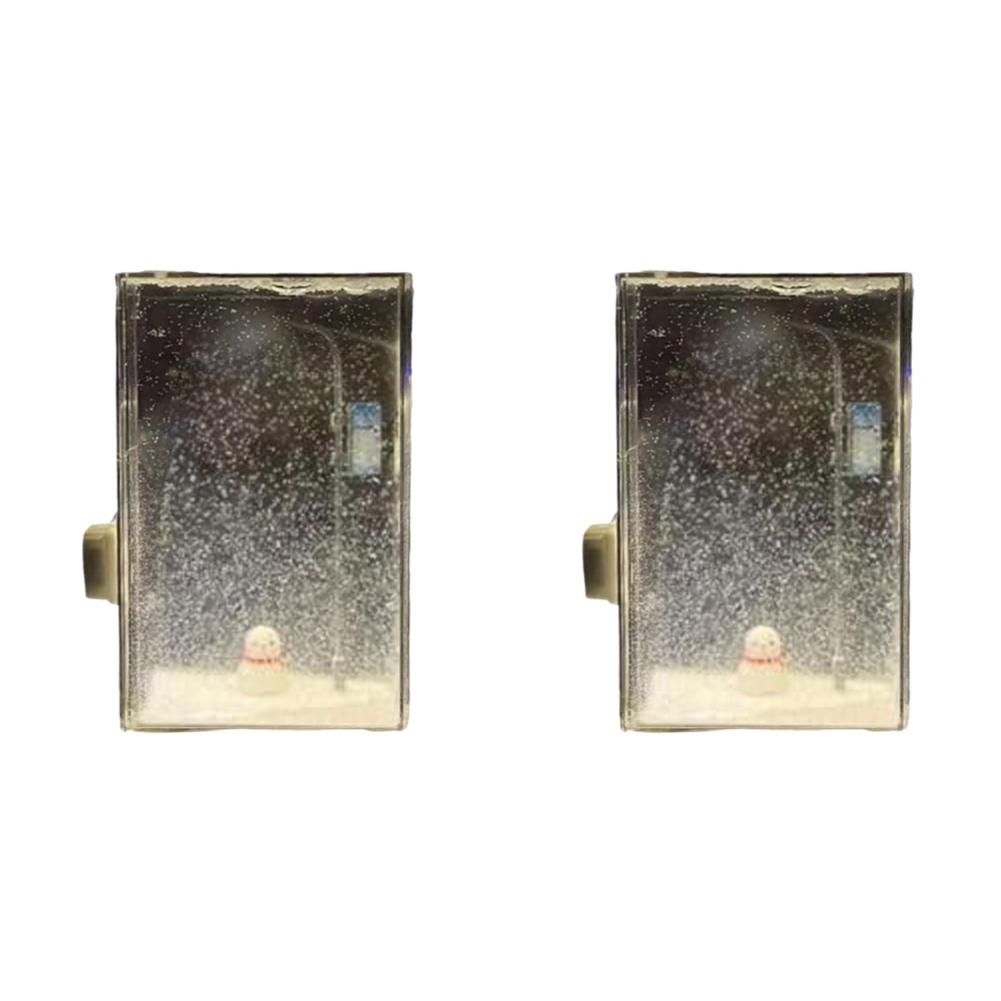 1/2 Stück Schneelandschaft Nachtlicht SchneeLampe Materialpaket Dekorative SchneeNacht Straßenlaterne Weihnachtslicht zum Selbermachen Geschenk