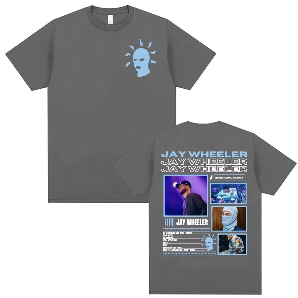 Rapper Jay Wheeler Album Tour Cover Tshirts Men Women Fashion Trend Vintage T Shirt pure Cotton 2026 summer Short Sleeve Top