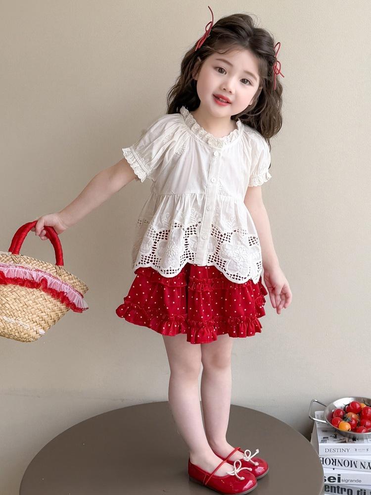Baby Girl Summer Polka Dot Dress Cute Toddler Outfit Set 100