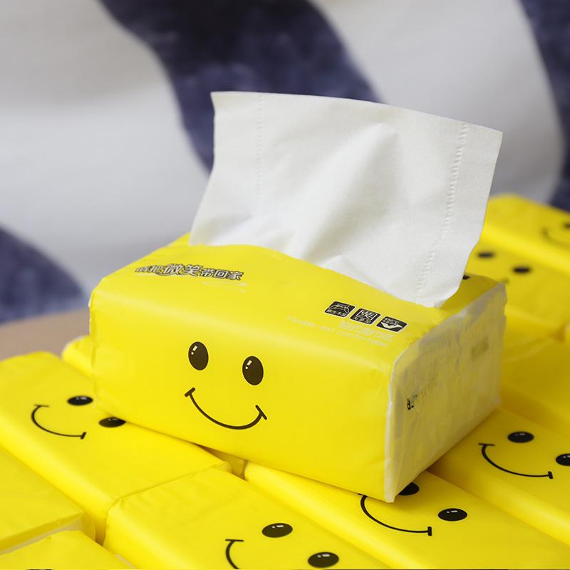 Smiling Face 4-Ply Facial Tissue, 300 Sheets - Ideal for Home, Restaurant, and Kitchen Use
