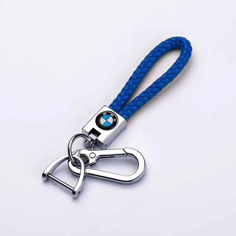 

2025 Leather Metal Car Key Ring Braid Pendant KeyChain For BMW M Emblem X1 X2 X3 X5 X4 X6 X7 G30 G20 G32 G11 G12 F40 F30 F20 синій