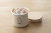 Fuji Enamel Miffy Pastel Storage Container/Canister, Wooden, with Lid and Gasket, 9cm, Greige, Ghost Miffy Enamel