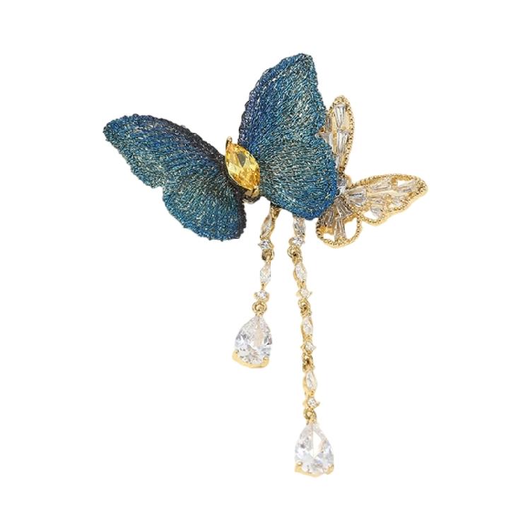 Colorful Butterfly Brooch Handmade Decoration With Natural Texture Details