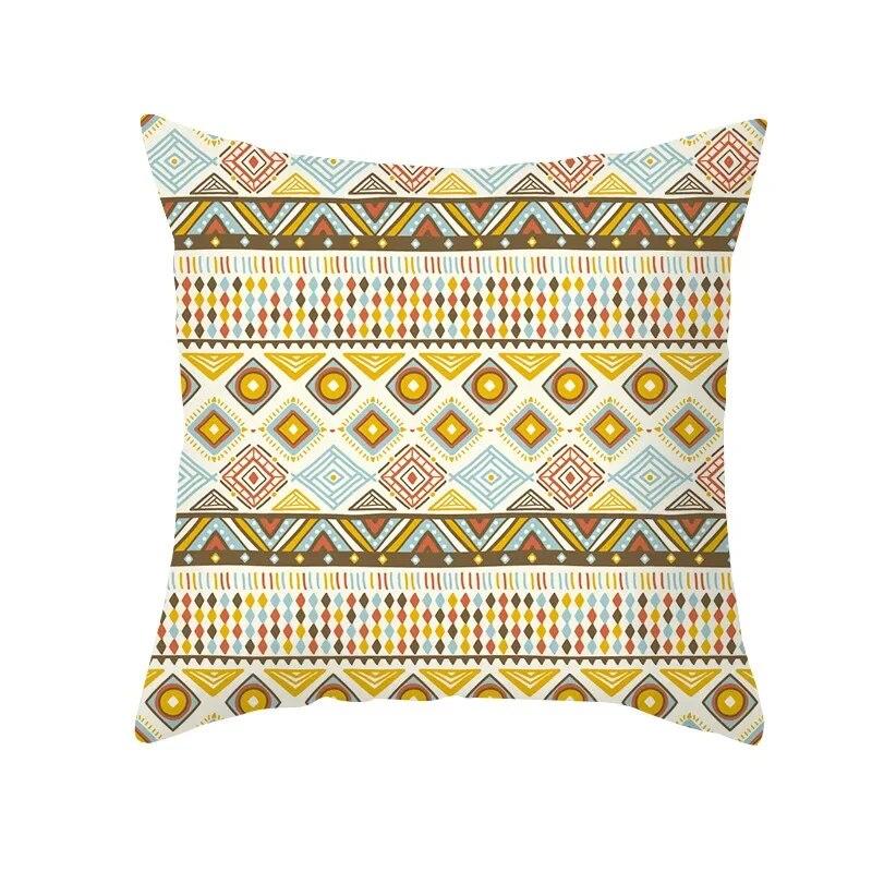 45*45cm Tribal Striped Indian Totem Pillowcase Living Room Sofa Office Chair Lumbar Cushion  Cover Home Decoration