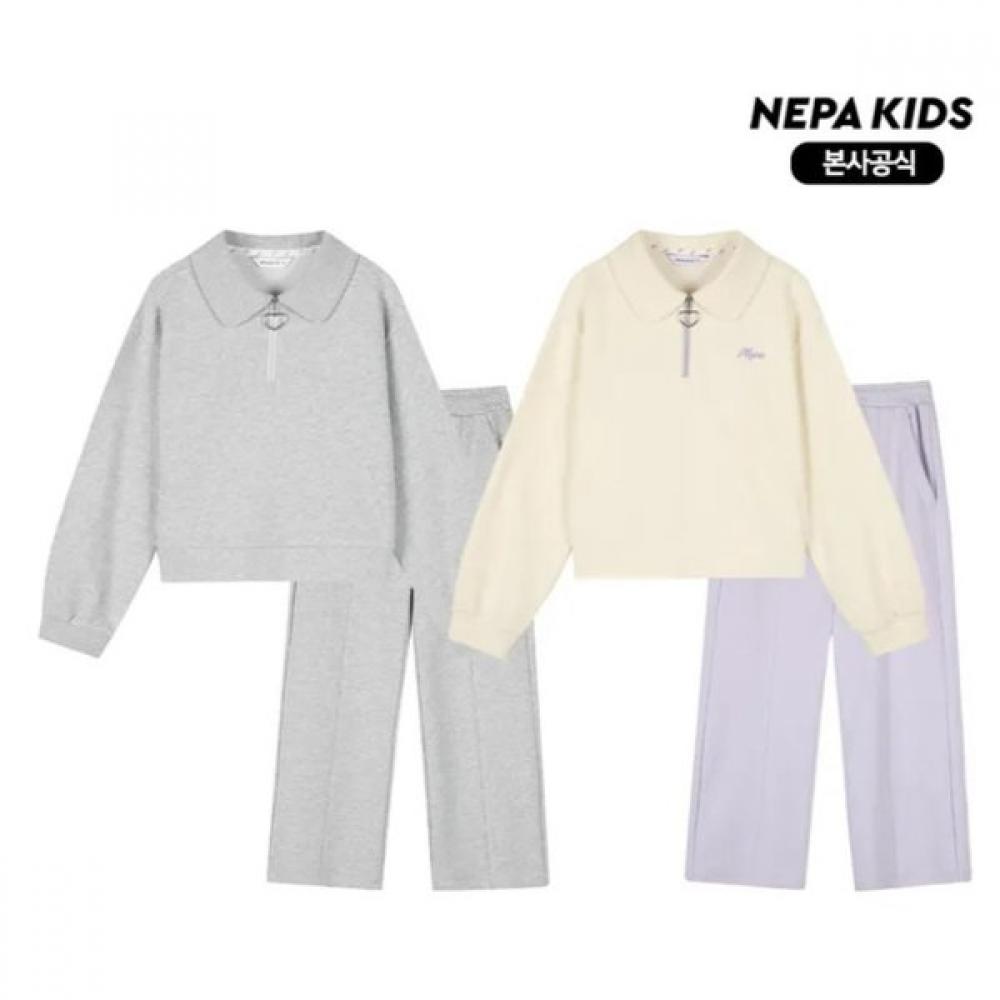 

Nepa Kids Girls Collar Sweatshirt Set Kl65908 M GREY(B08)/110