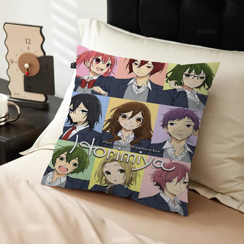 Anime Figure Horimiya Pillow Anime Pillow Sofa Bed Head Pillow Cover Cushion Cover 45x45 Cm Fashion