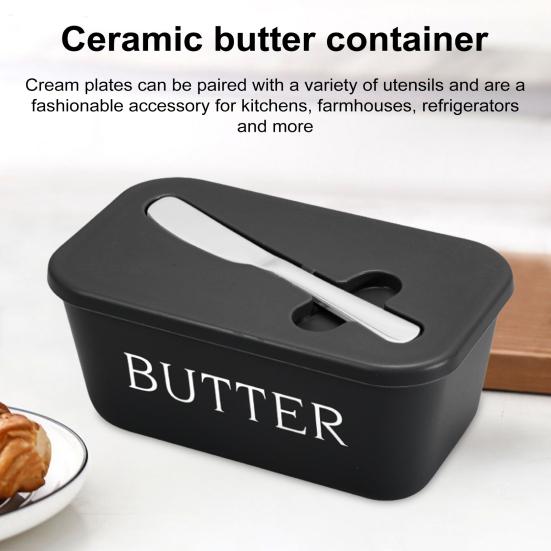 Butter Container Box with Cutter Lid Sealed Cheese Storage Box