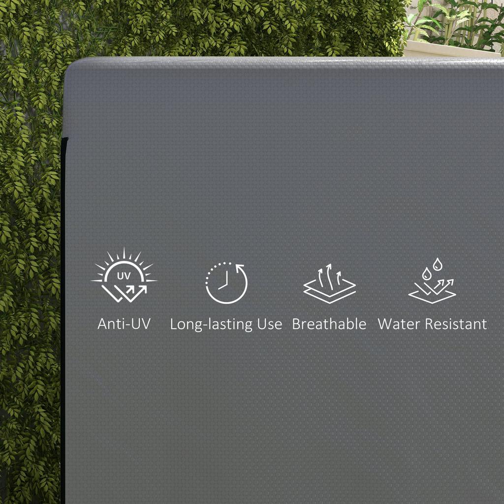 Patio 3 Seater Swing Chair Bench Cover Outdoor Garden Furniture Rain Protection Cover Protector Waterproof Anti-UV, 215L X 155W X 150Hcm, Dark Grey
