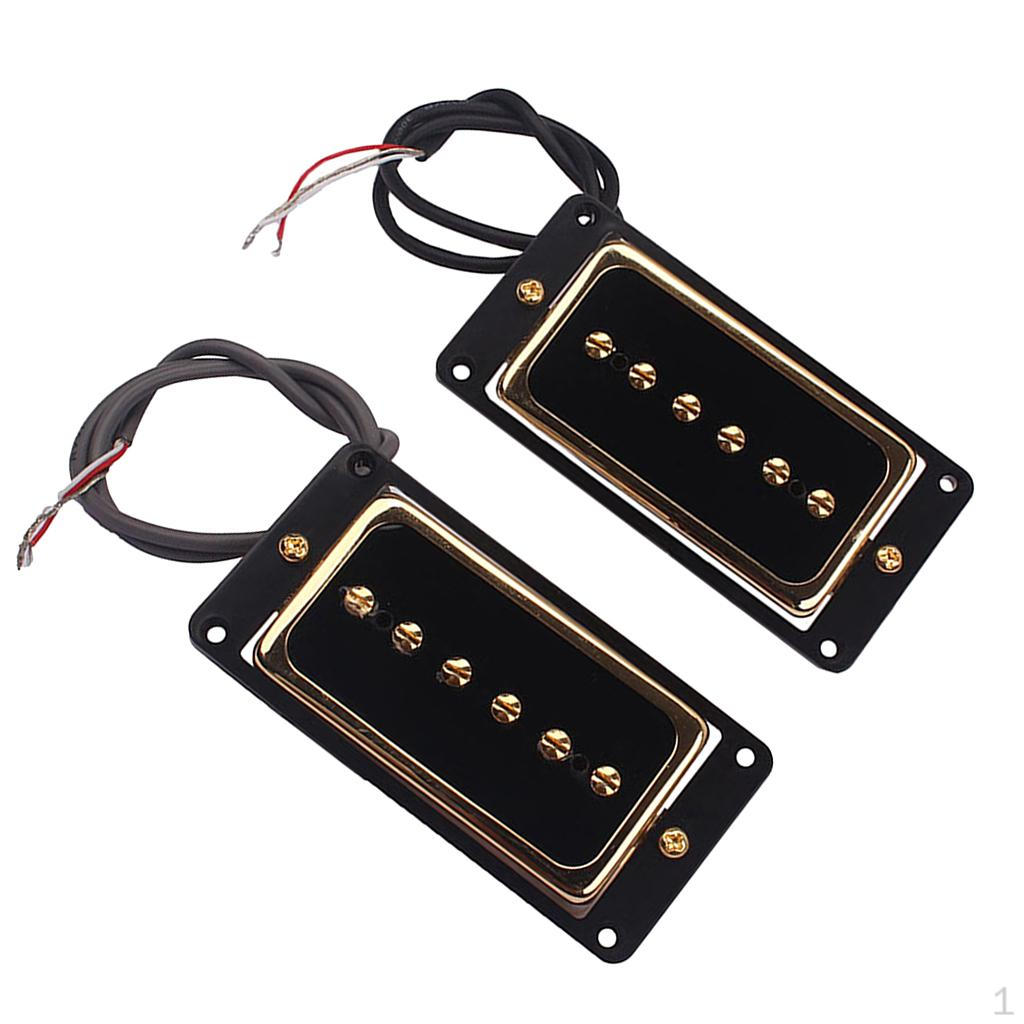 2Pcs Copper Pickup Alnico 5 Bridge for Electric Guitars