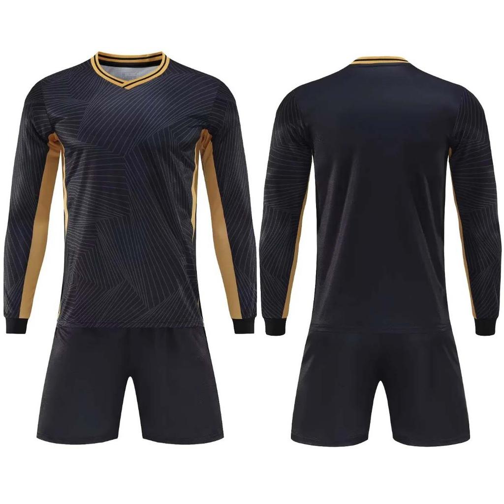 Long-sleeved football suit autumn and winter children's quick-drying sports suit student training suit printed football suit wholesale