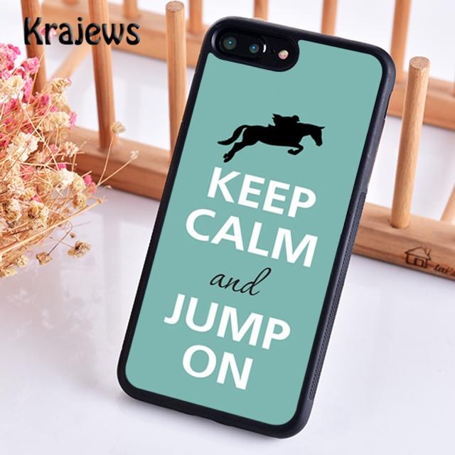 Krajews keep calm and jump on the horse Phone Case Cover For iPhone 17 Air 16 15 14 plus 12 pro max Fundas