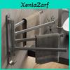 Modern Minimalist Space Aluminum Rotating Bathroom Towel Rack With No Drill Mount For Home Use