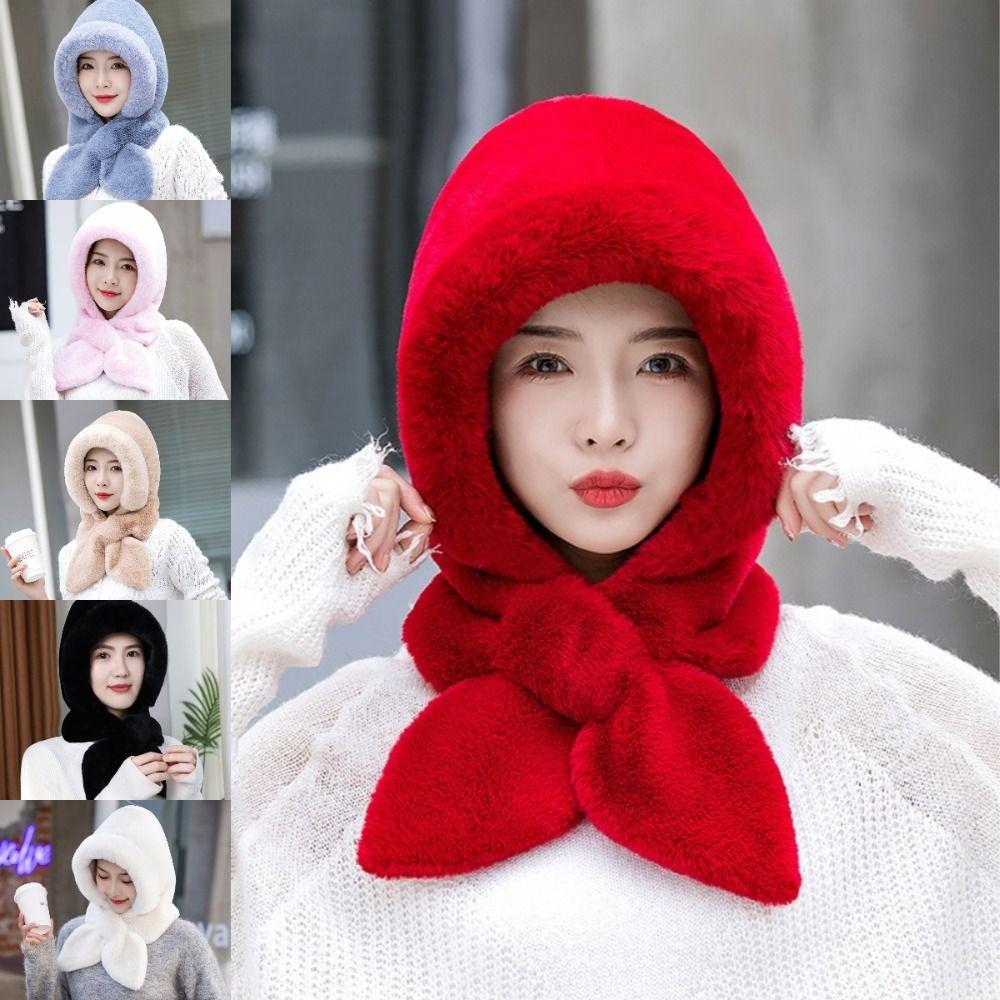 Windproof Toe Caps Plush Scarves Leisure Fisherman Hat  Women's