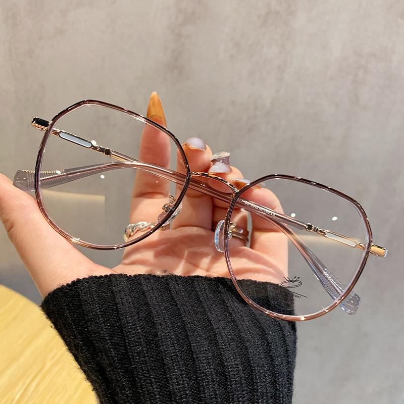 Ultralight TR90 Reading Glasses For Women Men Retro Polygon Round Eyeglass Frames Transparent Precription Glasses