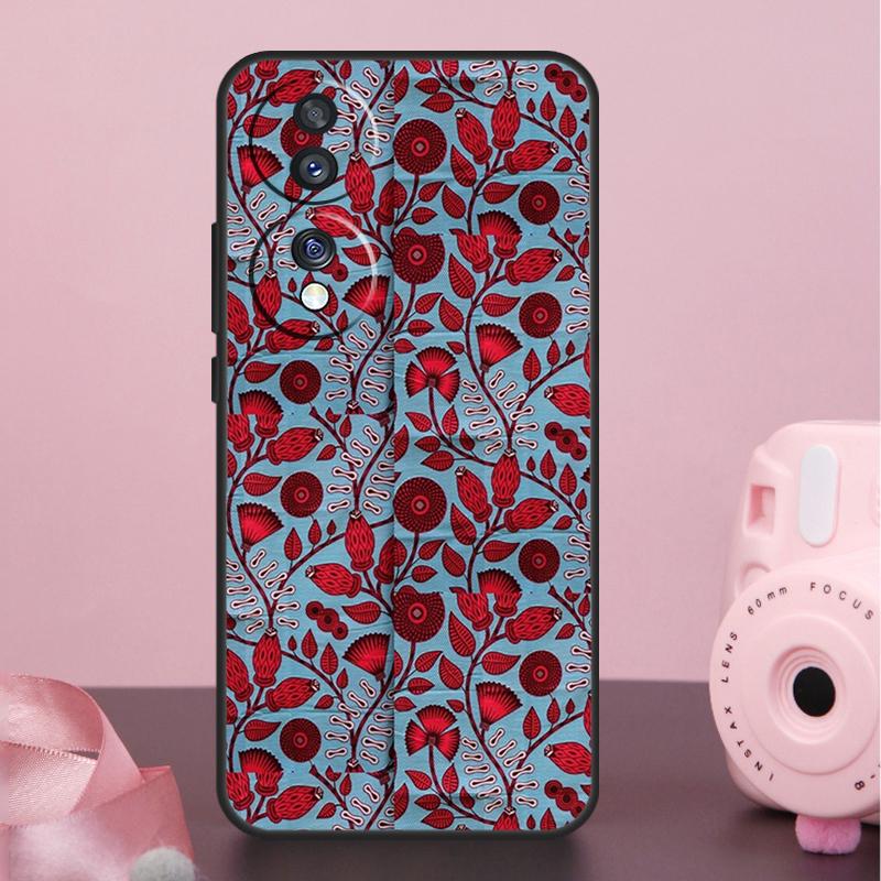African Wax Pattern Fabric Funda For Honor Magic 6 Pro 5 Lite 10 50 70 90 Honor X8a X9a X8b X9b X7 X8 X9 X6a X7a Case