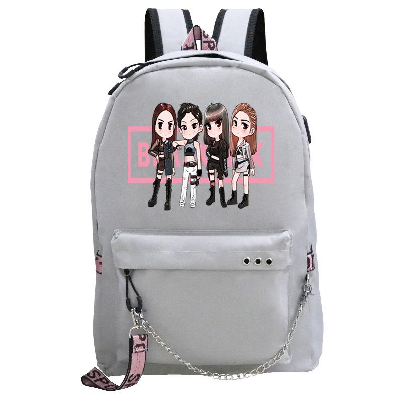 Blackpink Girl Group Backpack Junior High School High School Female Students Casual Large Capacity Schoolbag