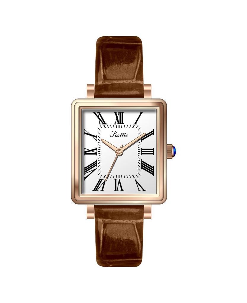 Square Watch Female Roman Retro Light Luxury Fashion Ultra-Thin Simple Belt Exquisite Women'S Watch