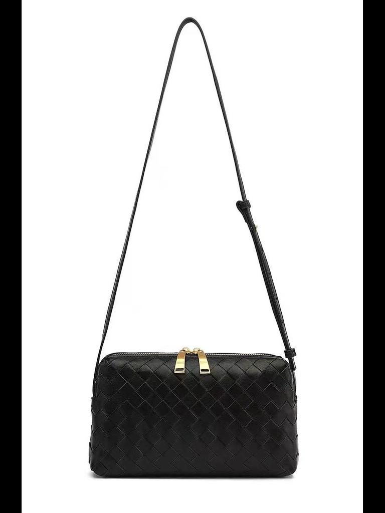 Borsa a spalla intrecciata a mano in pelle di pecora Baodiejia - Stile coreano alla moda, Classica borsa messenger versatile