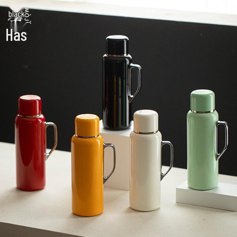 

Tang Song 316 Stainless Steel Thermos with Temperature Display - Portable Stewing Tea Pot and Outdoor Kettle Rainy Sky Blue Tea Stew Pot