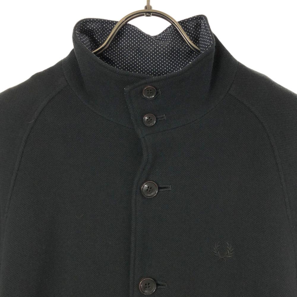 FRED PERRY made in Japan Stand collar Cotton jacket M black Kanoko fabric Men's Used