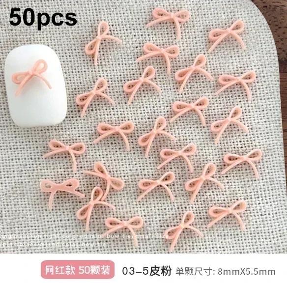 French Ribbons Colorful Resin Cute Bowknot Charm Leopard Print Bow Tie Nail Art Decorations Manicure Tools Accessories Wholesale