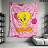 Tweety Bird Wall Tapestry Aesthetic Wall Hanging Printed Fabric Blanket Decorative Tapestries for Bedroom Living Room Home Decor