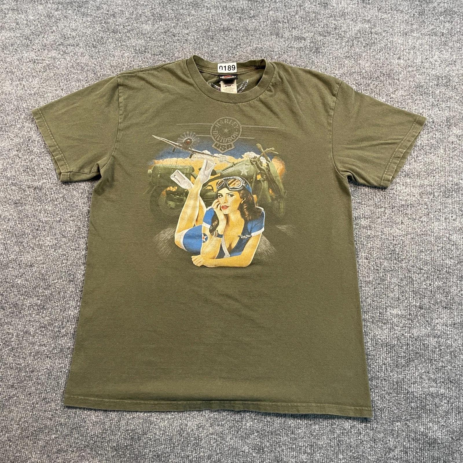 

2013 Harley-Davidson Sexy Girl USAF Biker Shirt Large 21x27 Green M