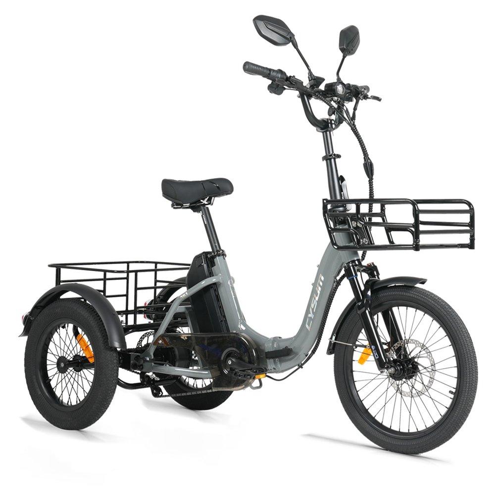 Cysum AG1 Pro Electric Tricycle For Adult 750W Motor 48V 20AH Battery F 20×2.1 / R 16×3.0 KENDA Tire Electric Tricycle